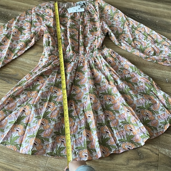 J Crew SMOCKED-WAIST MINI DRESS IN LIBERTY® BUTTERFIELD POPPY FABRIC NWT - Picture 5 of 11